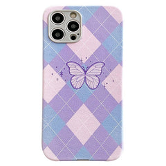 Funda para iPhone con diseño de mariposas y rombos