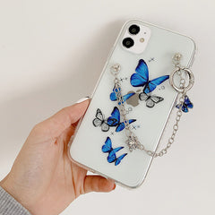 Funda para iPhone con cadena de mariposas 