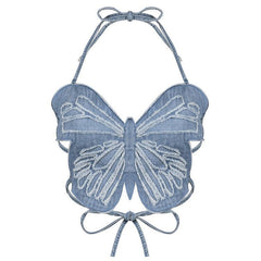 Butterfly Denim Top