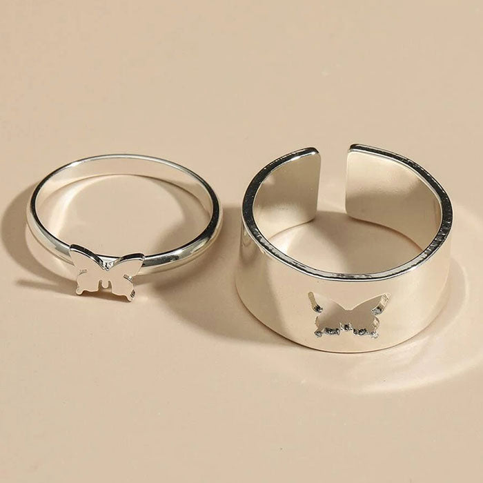 Butterfly Matching Couple Rings