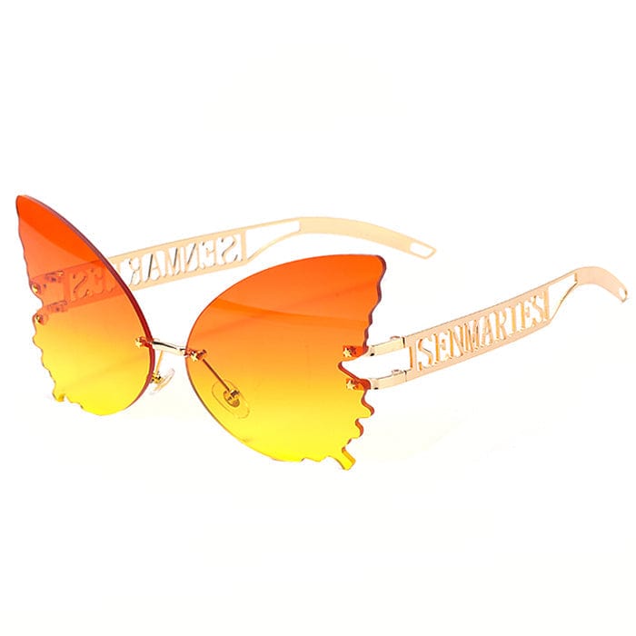 Gafas de sol extragrandes con forma de mariposa