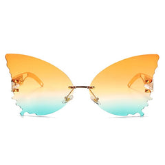 Gafas de sol extragrandes con forma de mariposa