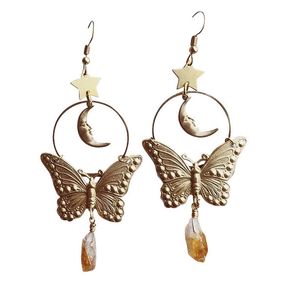 Pendientes vintage de mariposa