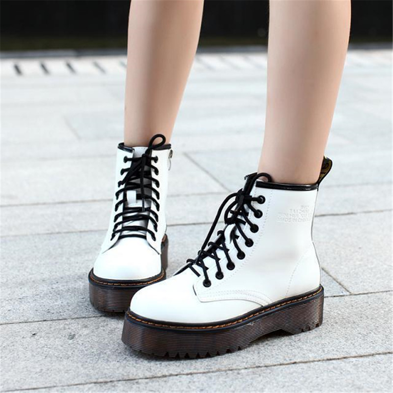 Leather Lace Up Ankle Boots