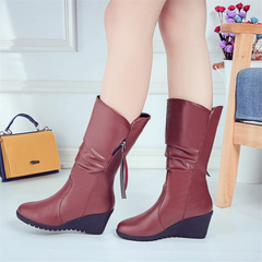 Casual Leather Platform Boots