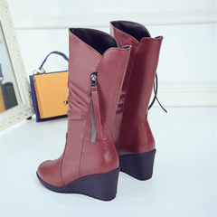 Casual Leather Platform Boots