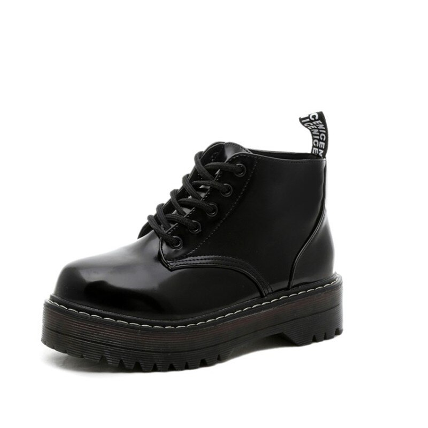 Platform Leather Ankle Boots