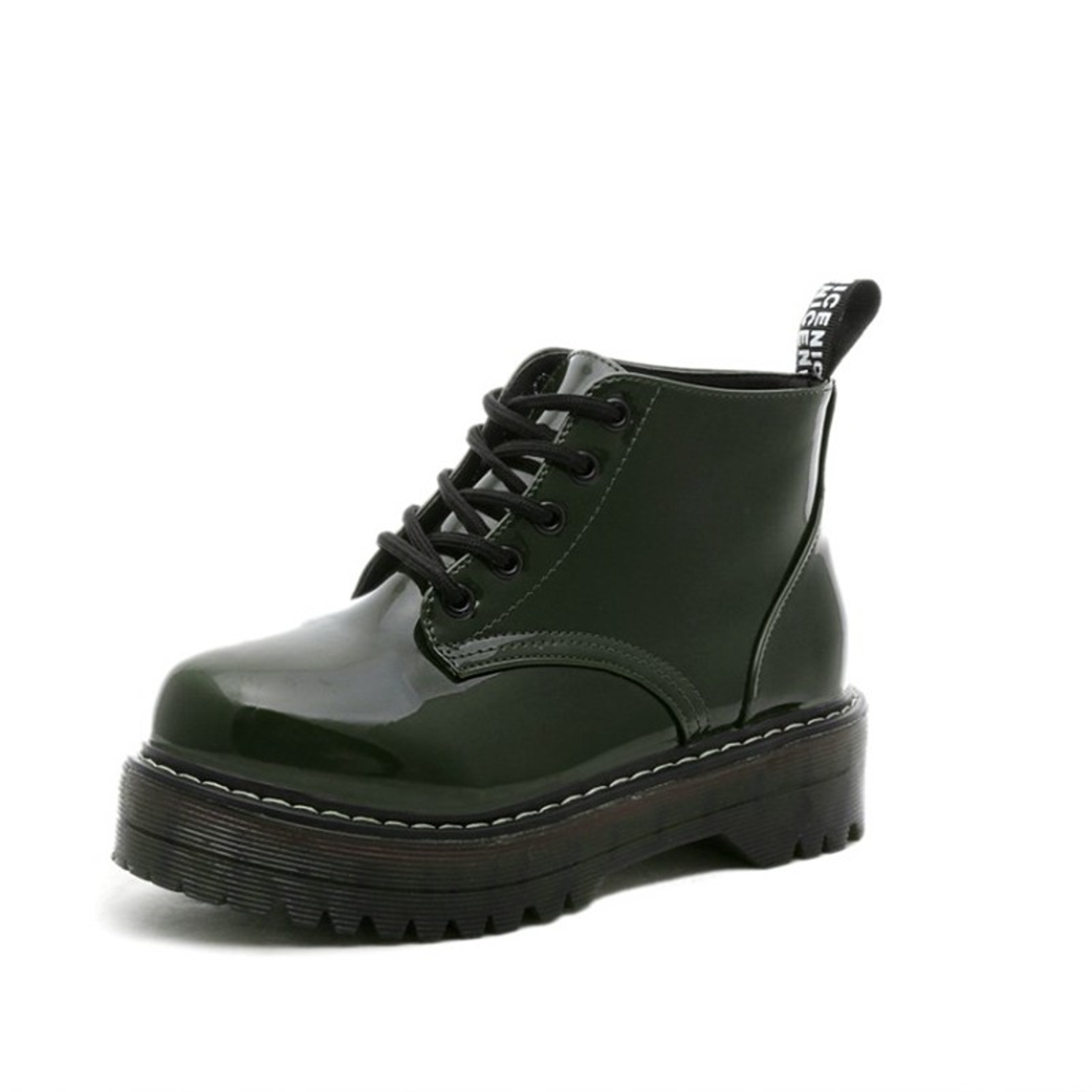 Botines de piel con plataforma 