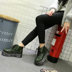 Botines de piel con plataforma 
