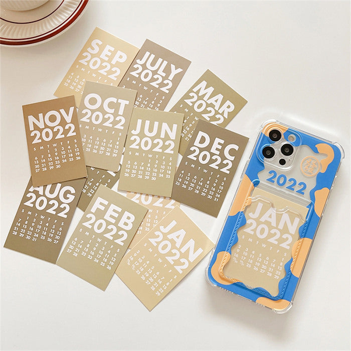 Funda para iPhone con tarjeta de calendario