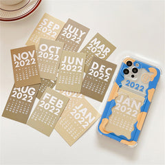 Funda para iPhone con tarjeta de calendario