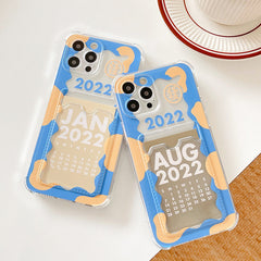 Funda para iPhone con tarjeta de calendario