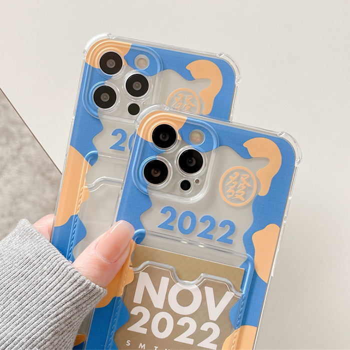 Funda para iPhone con tarjeta de calendario