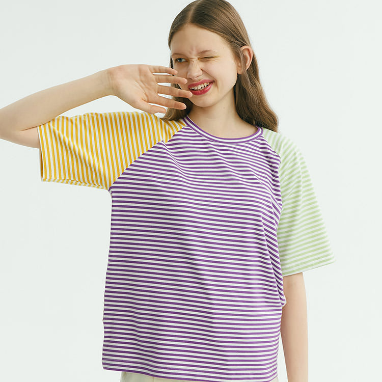 T-Shirt mit Candy Stripes