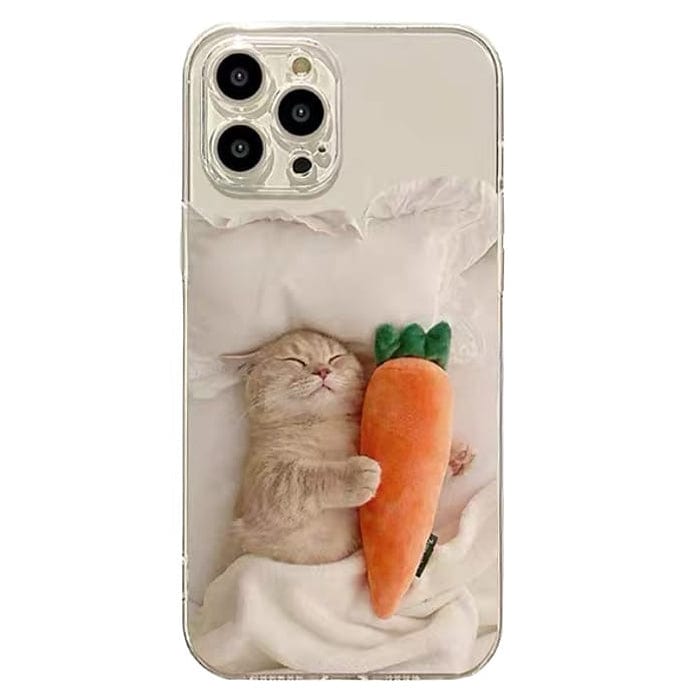 iPhone-Hülle mit Katze und Karotte