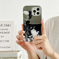 Cat Rose iPhone Case