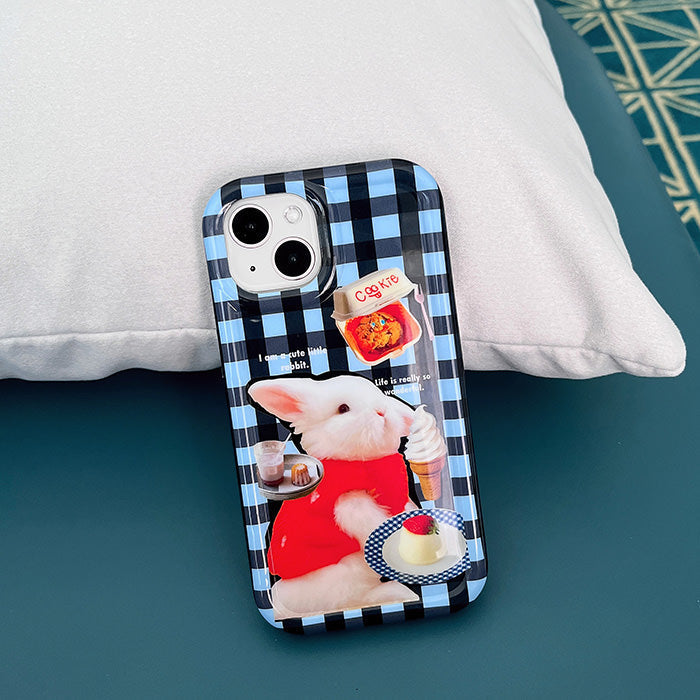 Checker Rabbit iPhone Case