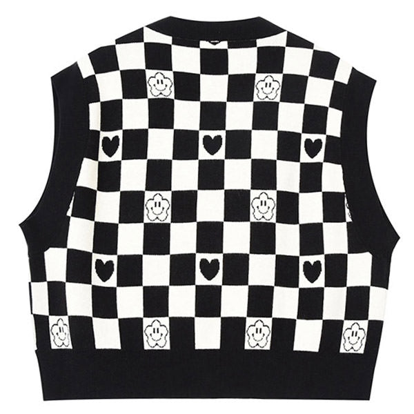 Checkerboard Cropped Vest