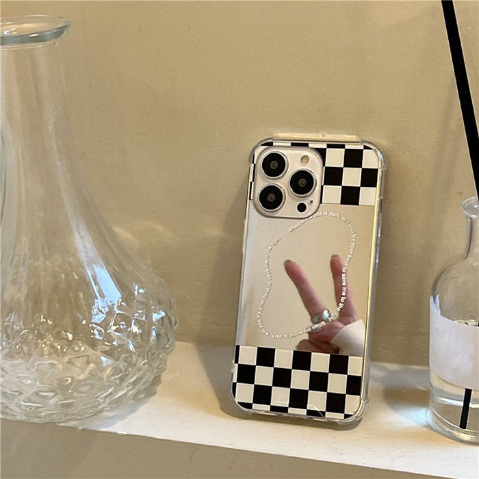 Checkerboard Mirror iPhone Case