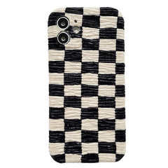 Checkered Fluffy iPhone Case