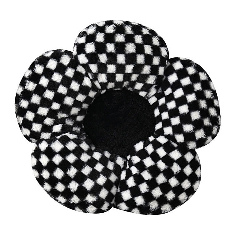 Checkered Flower Pillow