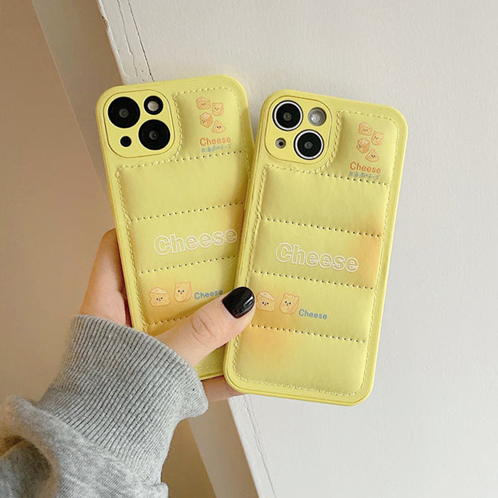 Funda para iPhone con diseño de queso inflado