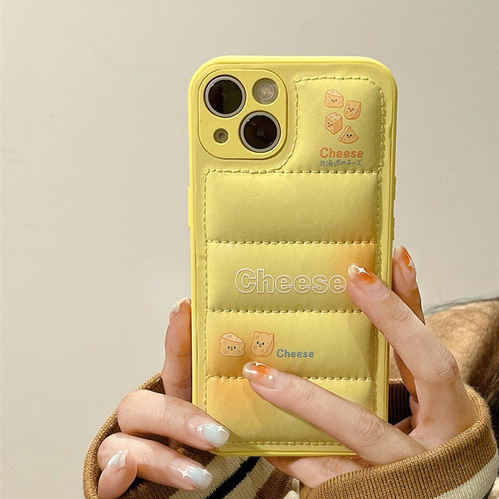 Funda para iPhone con diseño de queso inflado