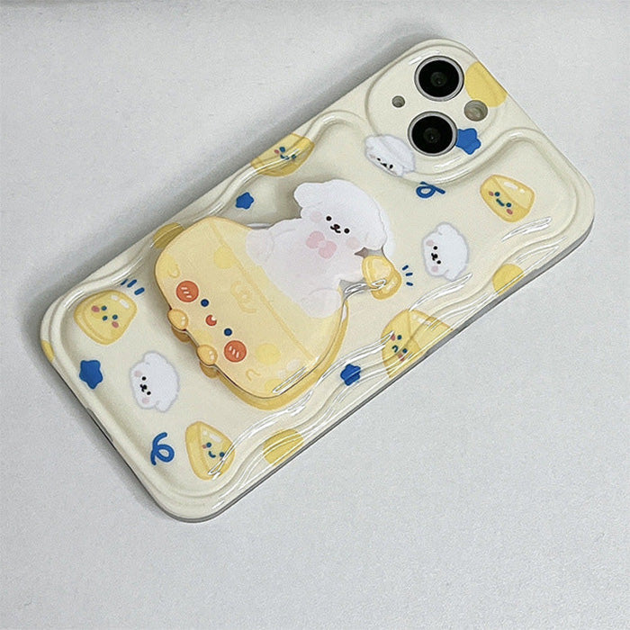 Funda para iPhone con diseño de cachorro de queso