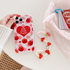 Funda para iPhone con cuentas de cereza