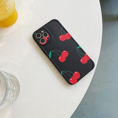 Cherry Black iPhone Case