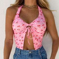 Cherry Blossom Halter Top