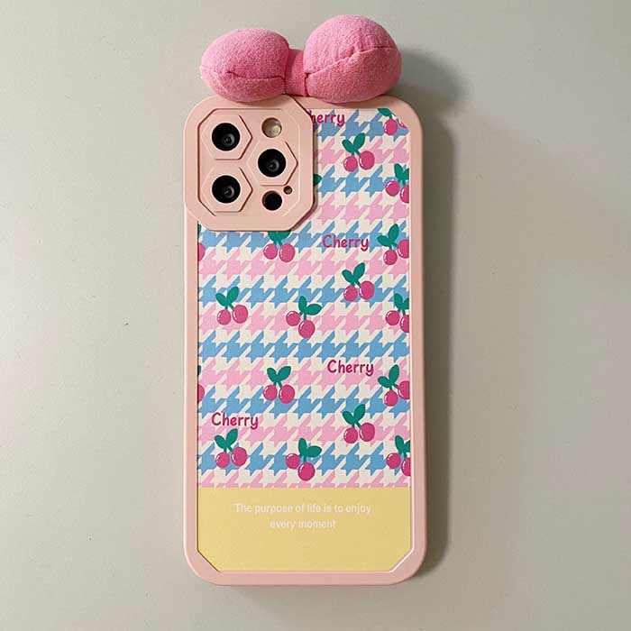 Funda para iPhone con lazo de cereza