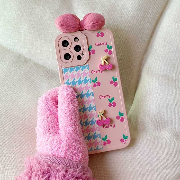 Funda para iPhone con lazo de cereza