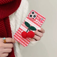 Cherry Crochet iPhone Case