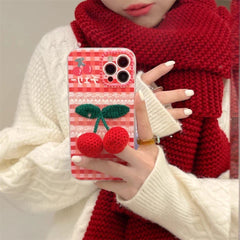 Cherry Crochet iPhone Case