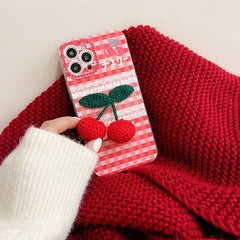 Cherry Crochet iPhone Case