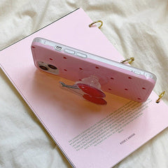 Funda para iPhone con corazón de cereza