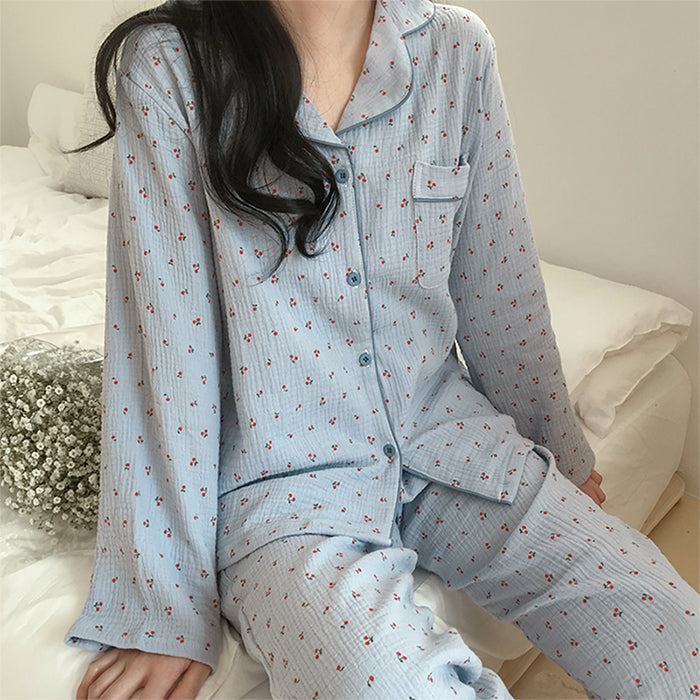 Conjunto de pijama de cereza