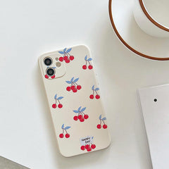 Funda para iPhone con estampado de cerezas 