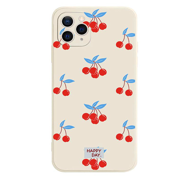 Funda para iPhone con estampado de cerezas 