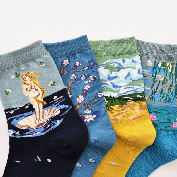 Almond Blossoms Van Gogh Socks