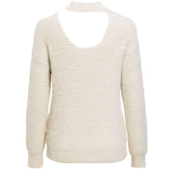 Choker Neck Asymmetric Sweater