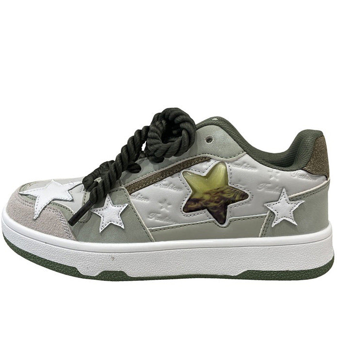 Grey Clear Star Sneakers