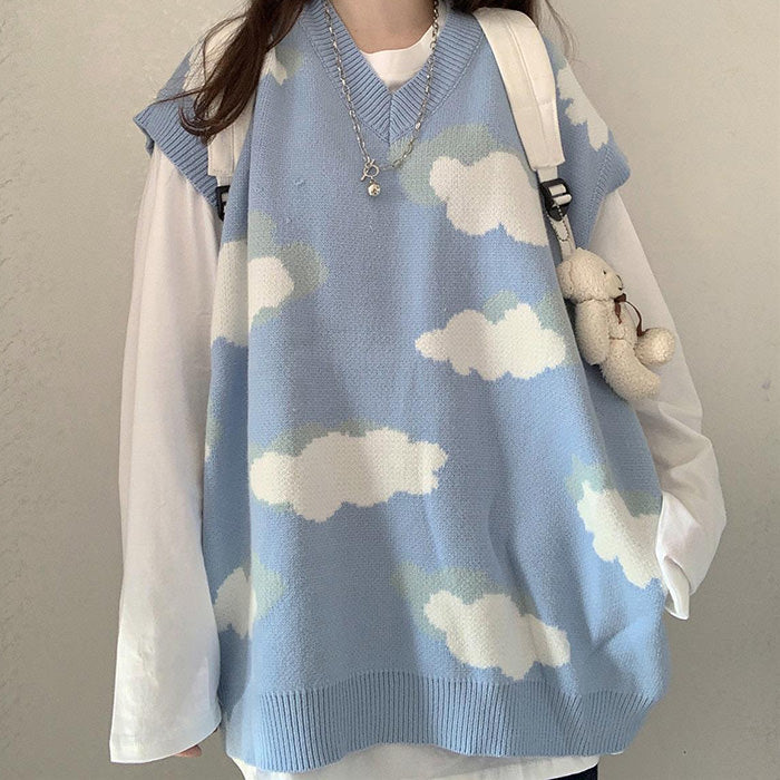 Cloudy Skies Knit Vest