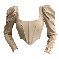 Coffee Cream Corset Top