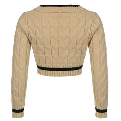 Coffee Cream Cropped Sweater