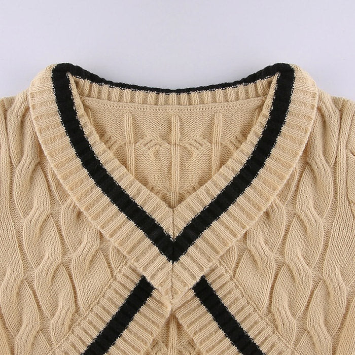 Coffee Cream Cropped Sweater