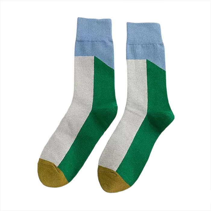 Crew-Socken mit Farbblock-Muster
