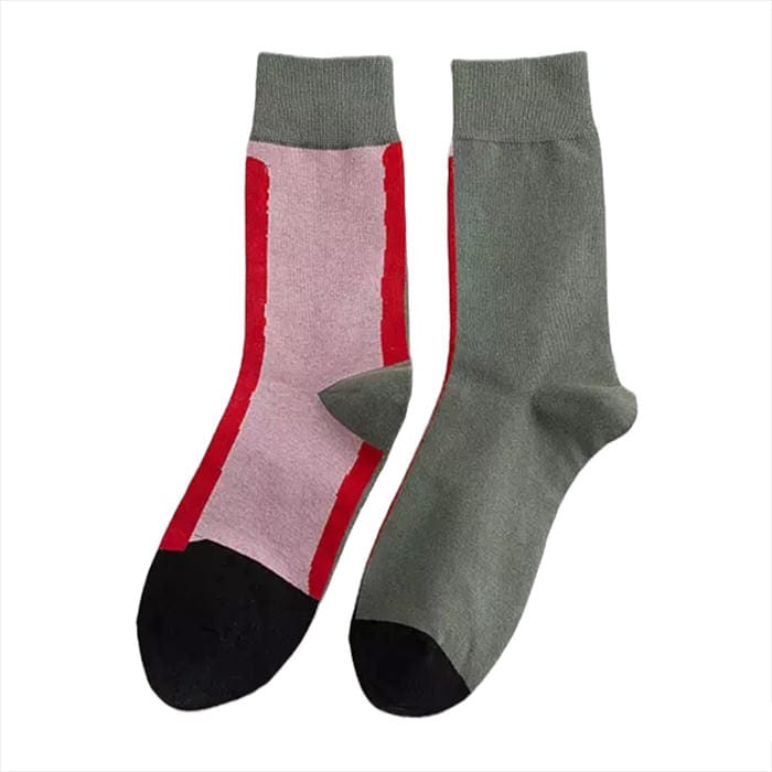 Crew-Socken mit Farbblock-Muster