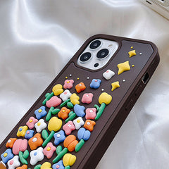 Funda para iPhone con flores de colores